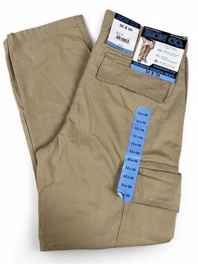 Iron Clothing Men’s Patriot Cargo Pants Size 32x30 Tan Khaki Straight Leg NWT